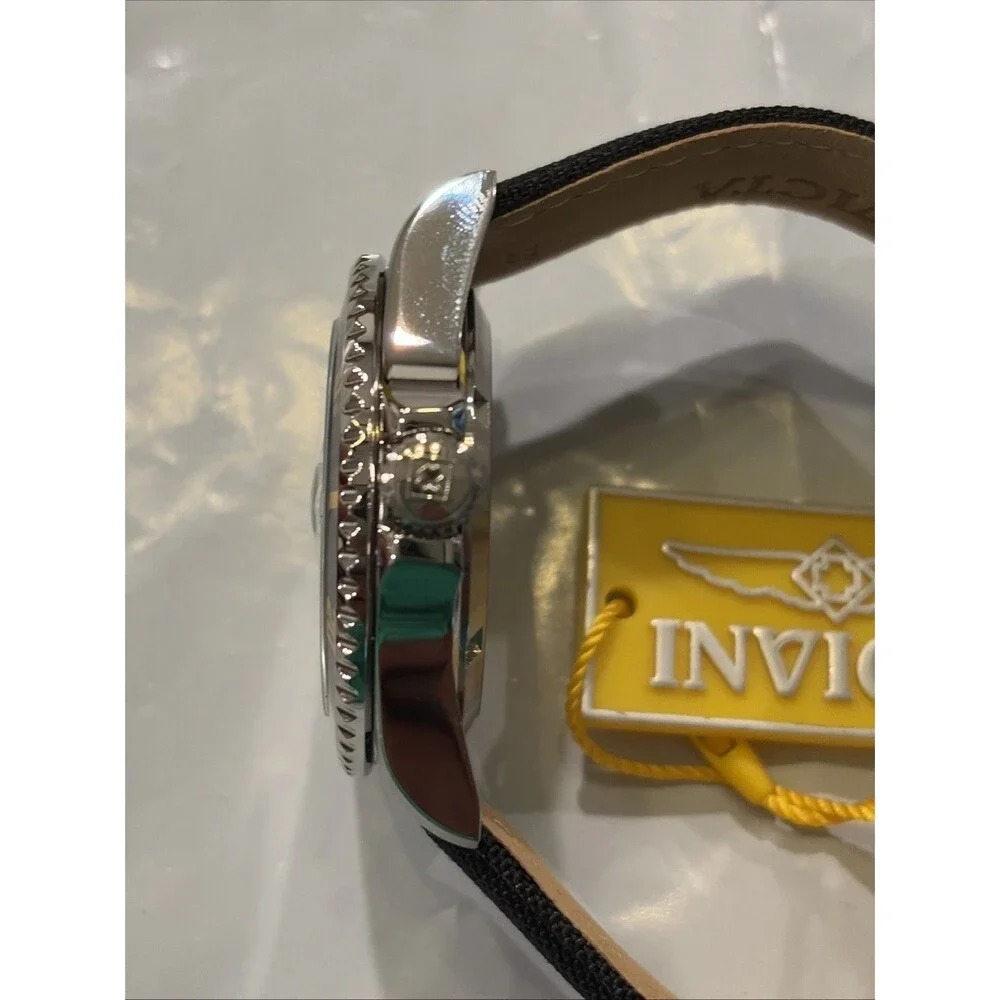 Invicta Pro Diver Men’s Watch Black Band Red Stitches 50534
